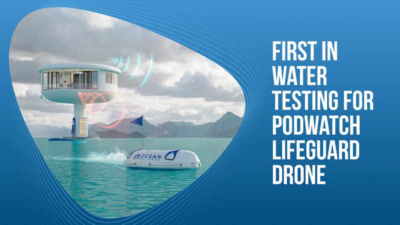 First In-Water Testing for PodWatch Lifeguard Drone